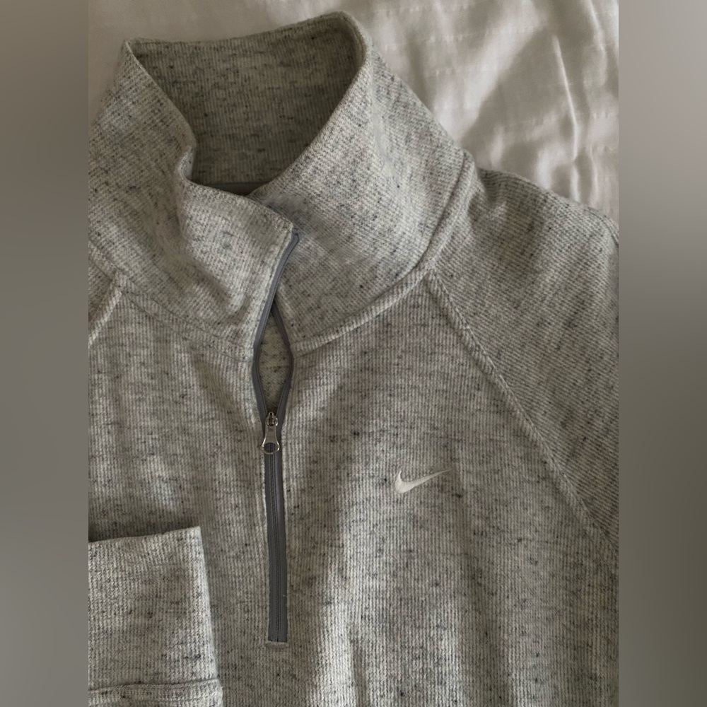 Nike Grey Speckled Quarter Zip